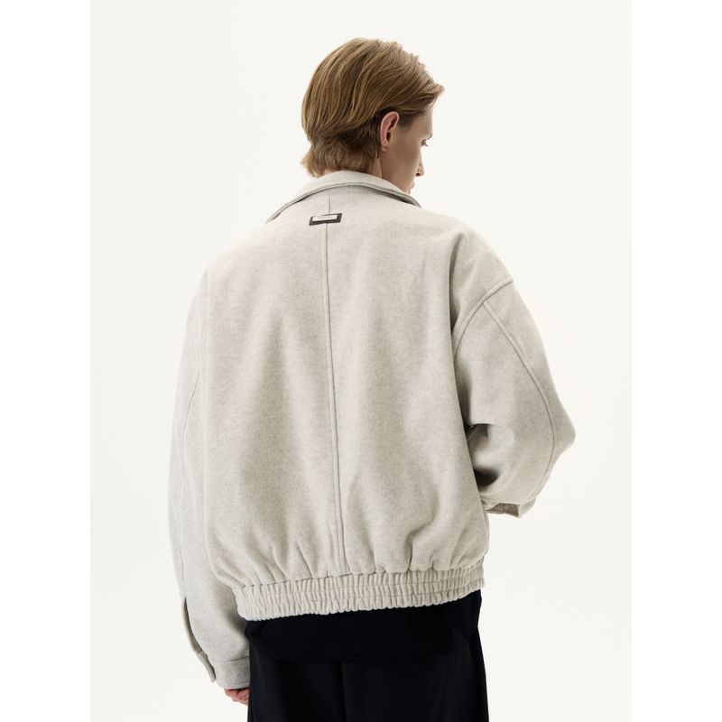 Kisko American Retro Basic Silhouette Cleanfit Woolen Jacket for Men and Women, High-End Casual Cardigan Jacket