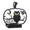 KX4B Halloween Holders Horror Ghostly Bat Spiderweb Black Candlestick Table Centerpieces Tealight Stand Decors