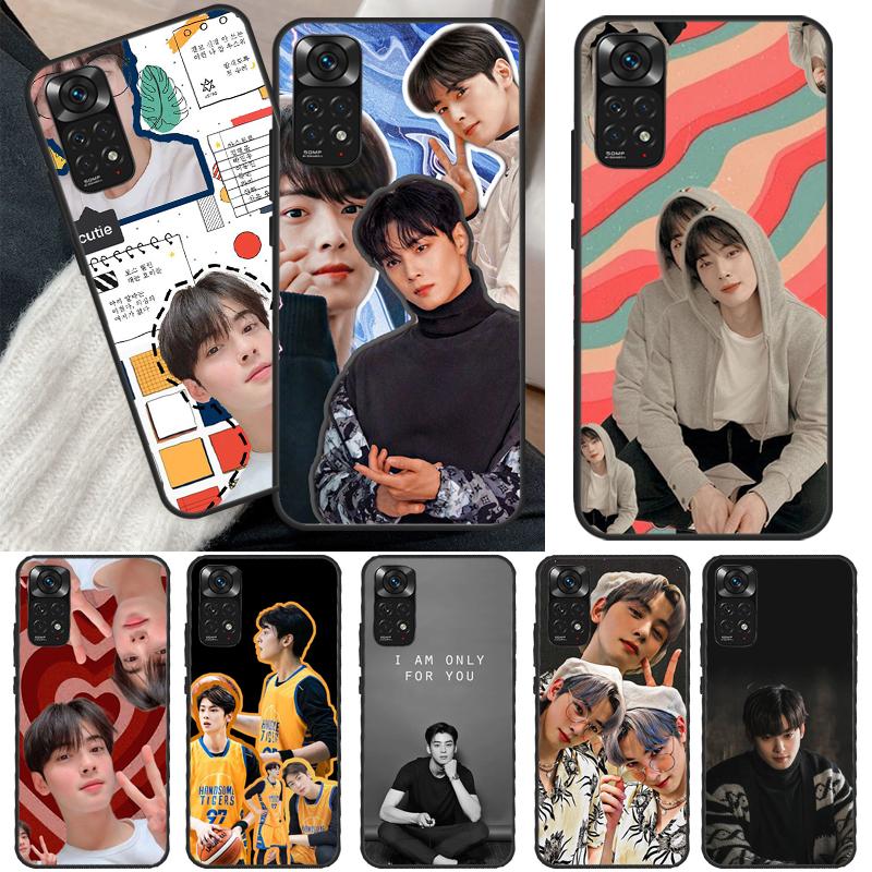 Cha Eun Woo Korean Actor Singer Case For Xiaomi Redmi Note 10 8 9 11 Pro 8T 9S 10S 11S Redmi 10C 9C 9A 9T K50 K40 Gaming