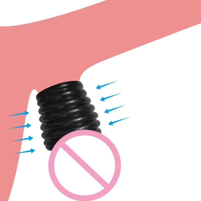 Man Male Penis Lock Cock Ring Bondage Erection Ball Ring Delay Ejaculation Reusable Enlargement Ball Stretcher Sex Toy