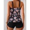 2026 Sexy Strappy Tankini Floral Printed Swimsuit Women Two Pieces Shorts Swimwear Female Bathing Swimming Suit Beachwear Summer