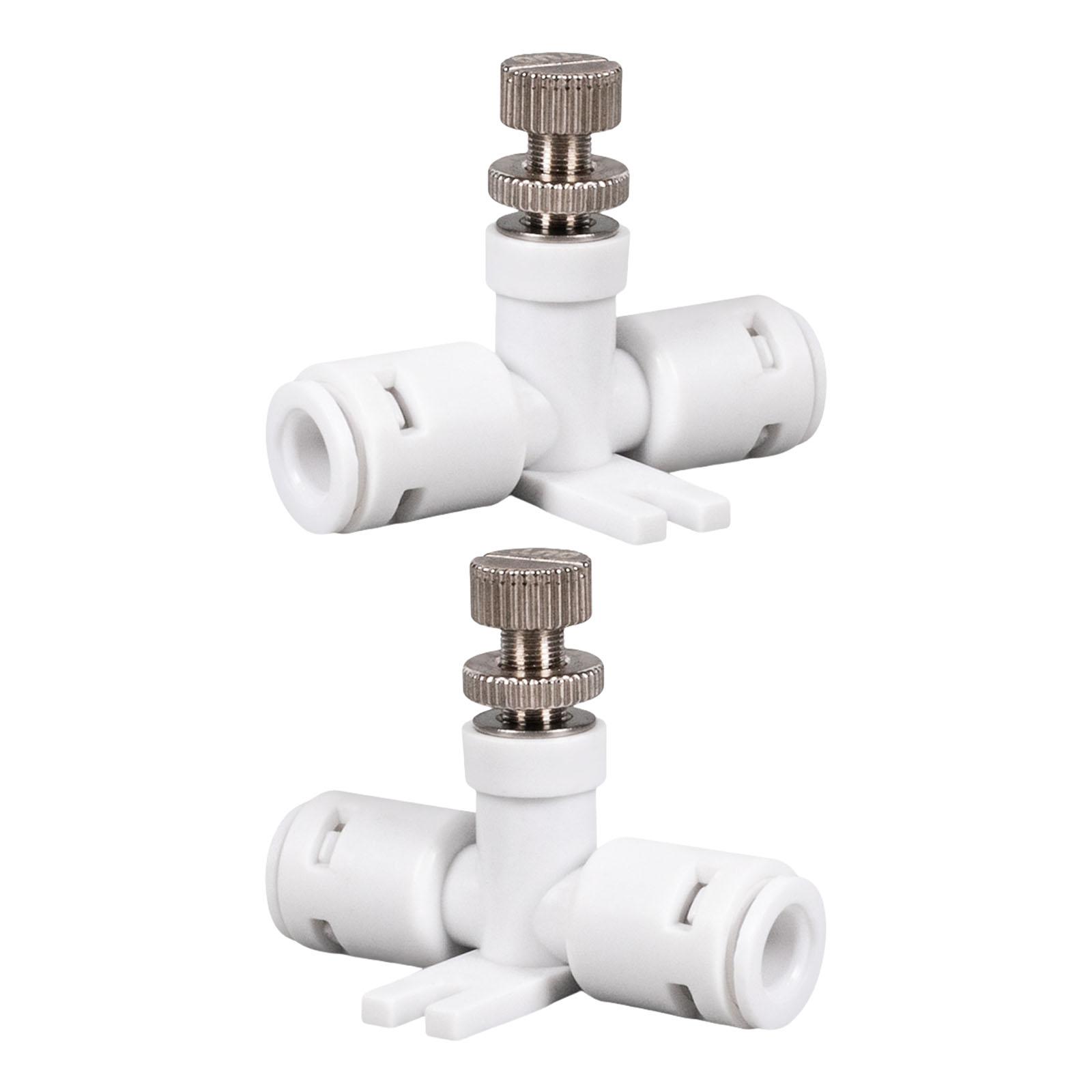 

2pcs 1/4 Inch Hose Reverse Osmosis RO Water Flow Adjust Valves Regulator with Lock and Stable Base for Safe Use