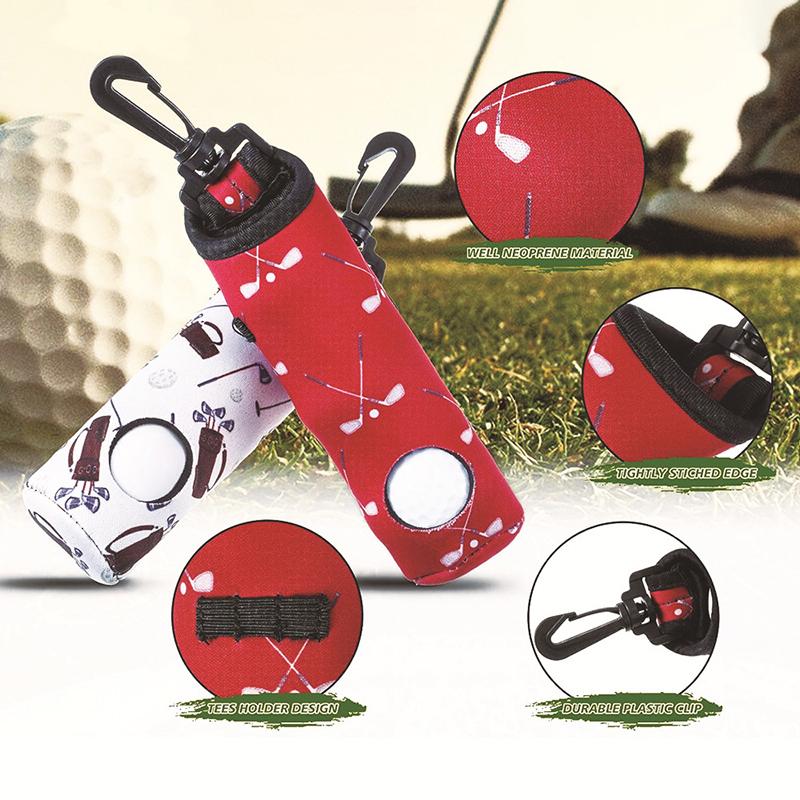 Golf Ball Waist Bag Portable Golf Ball Bags Holder Storage Bag Pouch Golf Ball Waist Mini Golf Ball Container Can Hold 3 Balls
