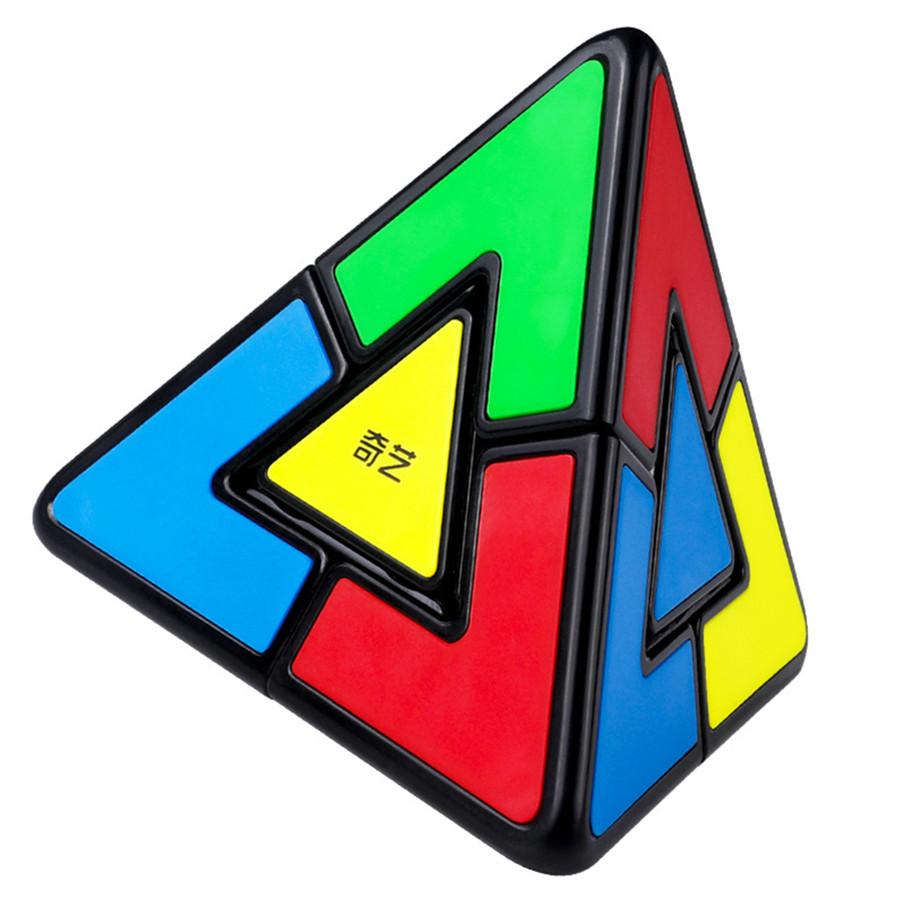 QiYi Duo Pyramind 2x2 Strange Shape Pyramid Magic Cube 2x2x2 Educational Puzzle Cubo Magico Toys Birthday Christmas Gifts чёрный
