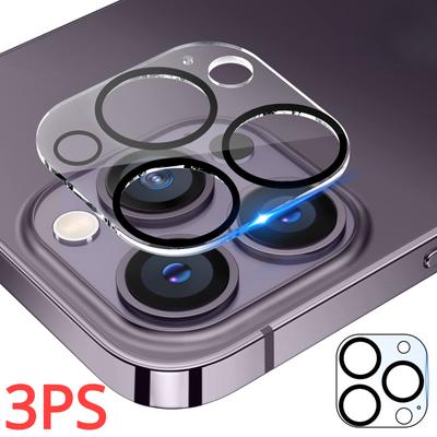 Προστατευτικό Φακού Κάμερας 3D για IPhone 15 14 Pro Max IPhone 14 Plus 13 12 Pro 6.1 Ίντσες 11 Mini Διαφανές Γυάλινο Φακός Αντικραδασμική Θήκη