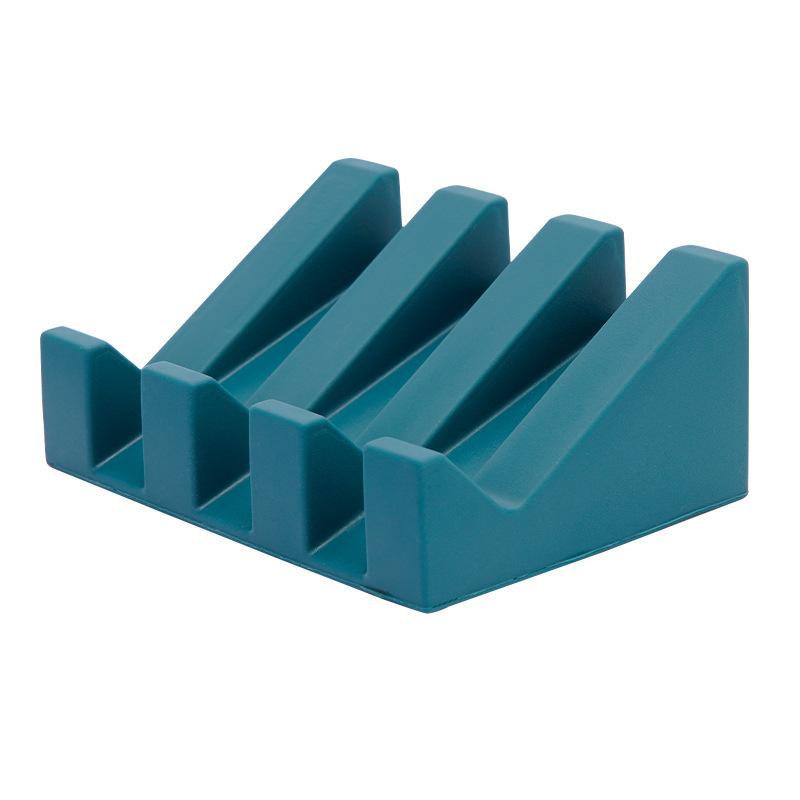 Silicone Soap Box Soap Rack Creative Soap Pad Drain Pad Washable Non-slip Household