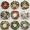 30-in Christmas Wreath Ornament for Door or Window Display, 40-in Rattan Scene Arrangement, Creative Hanging Pendant Decorations