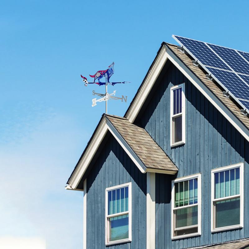 Metal Weathervane Rooster Wind Direction Indicator Farmhouse Garden Weather Vane Spinner Measuring Tools Outdoor Decorations