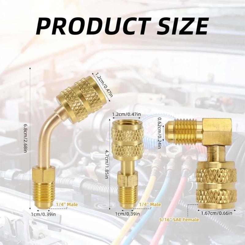 High Pressure Mini Split AC Adapters Corrosion Resistant Brasses Construction With Universal Compatibility