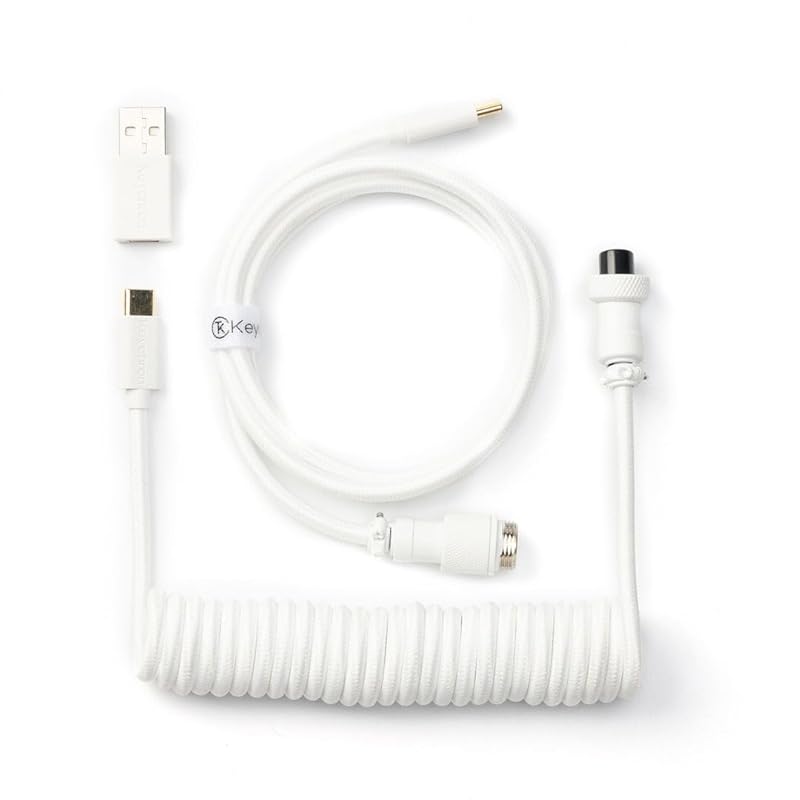 

[]Кабель USB Keychron Coiled AviatorКабель USB aviator (прямой, белый)