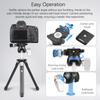 Q-01A Stativhuvud Aluminiumlegering Kulhuvud Inverterat Kamera-kulhuvud för Stativ med Snabb