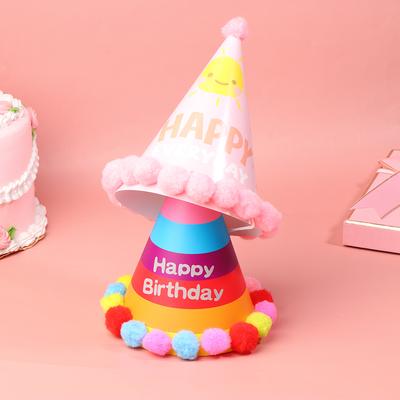 10 ks/pytel Klobouky na oslavu narozenin Duha DIY Ručně vyráběná čepice Koruna Dekorace na Baby Shower Oslava narozenin pro kluky a dívky Foto rekvizity