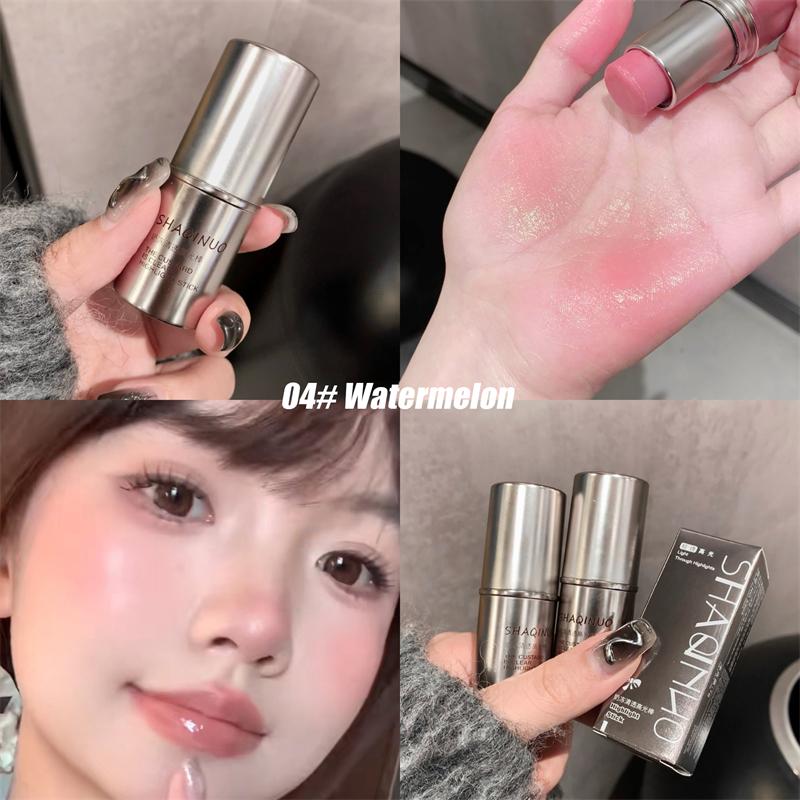 Glass Skin Highlighter Stick Natural Water Light Face Clear Shining Highlighter Contour Blusher Brightening Face Korean Makeup