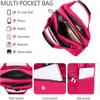 Womens Bag Nylon Waterproof Tote Bag Lightweight Travel Messenger Bag With Multi Pockets Casual Shoulder Bag Red