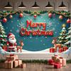 Holiday Banner Gold Ornament Xmas Display Festive Banner Reindeer Xmas Backdrop For Christmas Party Indoor Celebration Office