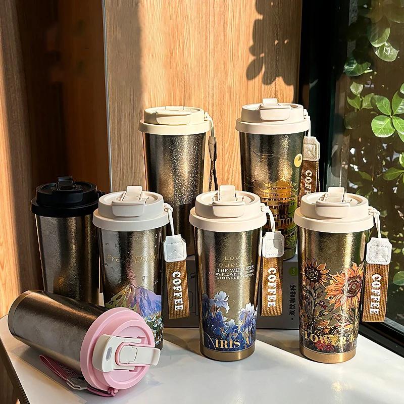 521ml Pure Titanium Coffee Mug Outdoor Corrosion Resistance Thermal Insulated Coffee Mug Car Vacuum Flasks Drinking Utensils
