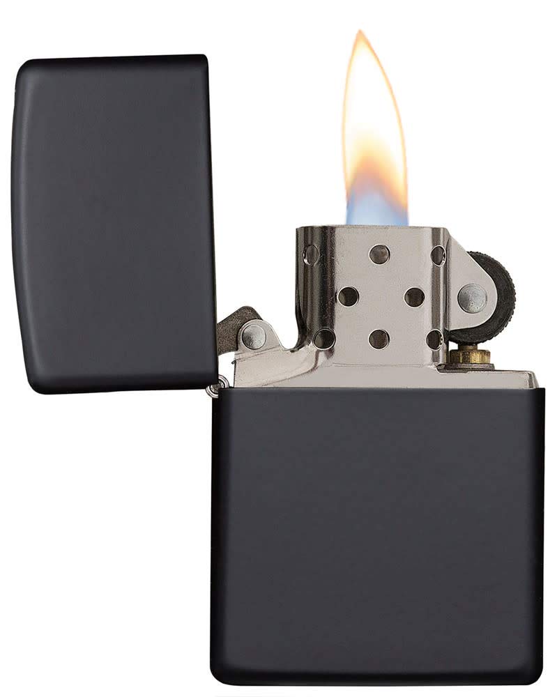 ZIPPO Matte Regular Size Black Official Import Lighter, Finish, 218, Matte,