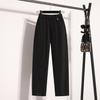 Women Plus Size Long Pants Elastic High Waist Straight Leg Pants