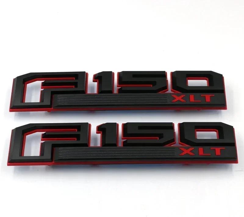 2PCS For Ford F150 F-150 Raptor XLT LARIAT LIMITED PLATINUM Logo  ABS Car Sticker Emblem Accessories Auto Decal Badge Styling