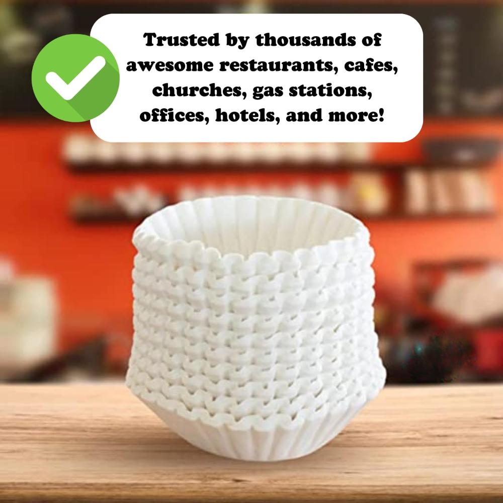 12Cups Disposable Coffee Filter Paper for Coffee Maker,Large Capacity,All-Natural,Espresso Accessories,Filter Basket.100Pcs Set