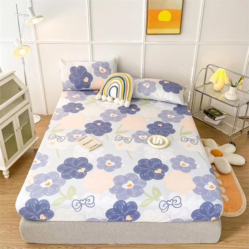 Spannbettlaken-Set mit Cartoon-Katzen, Queen-Size-Größe, süßes Kätzchen-Bettwäsche-Set, Kawaii-Katzen-Bett-Sets, Schlafzimmer-Dekoration für Kinder, Teenager und Erwachsene