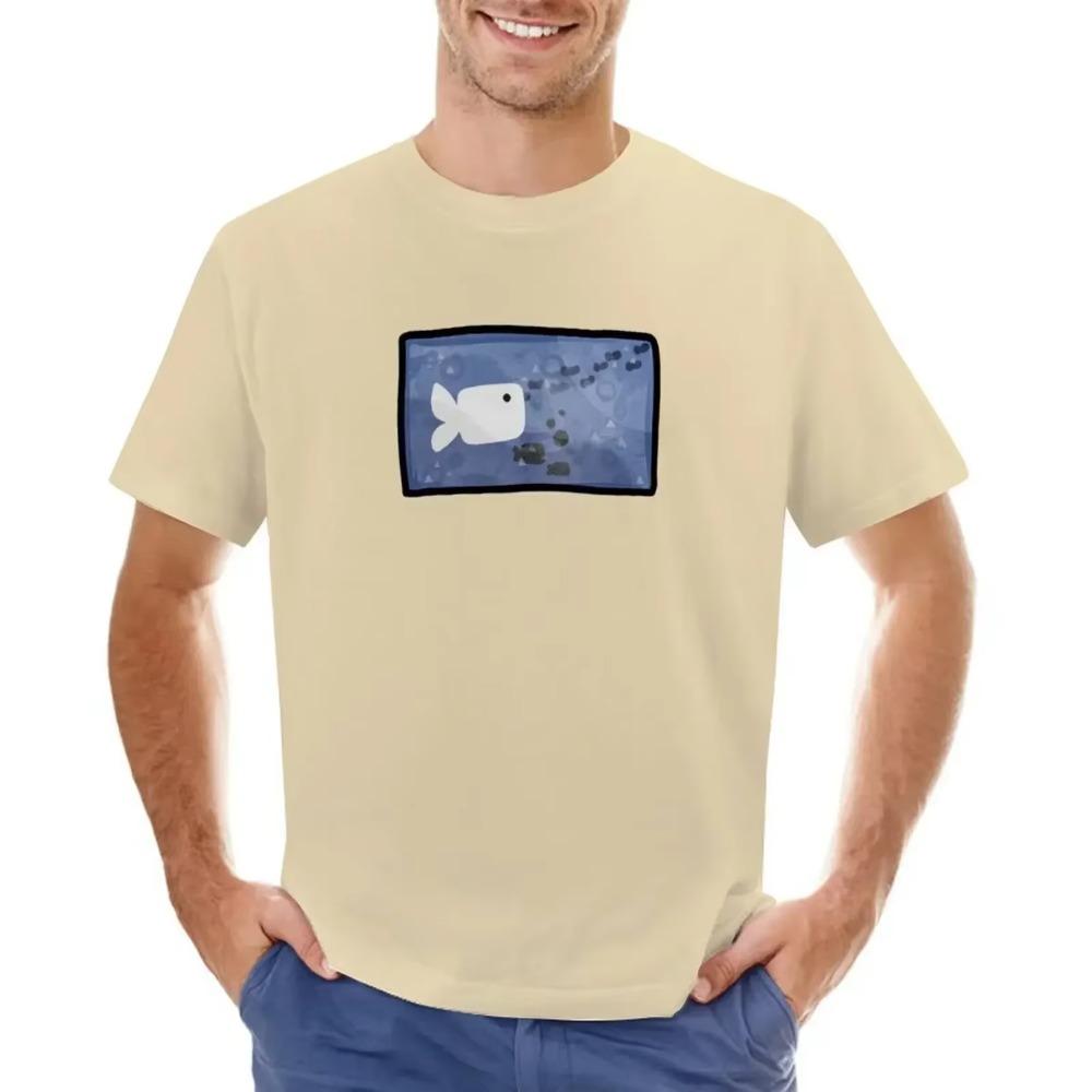 Sea Window T-shirt korean fashion plus size tops funnys Men's clothing
