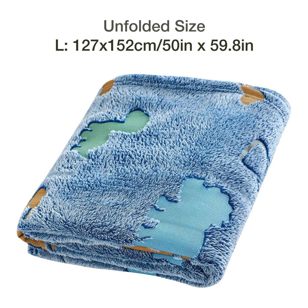 New Dinosaur Luminous Blanket Soft Cozy Flannel Throw Blanket Double-Sided Cartoon Dinosaur Glow Blanket for Kids Magic Gift