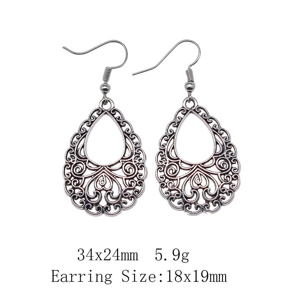 New Year's Day Earrings Women Geometric Water Drop Circle Drop & Dangle Earring Home Garden Party Earrings