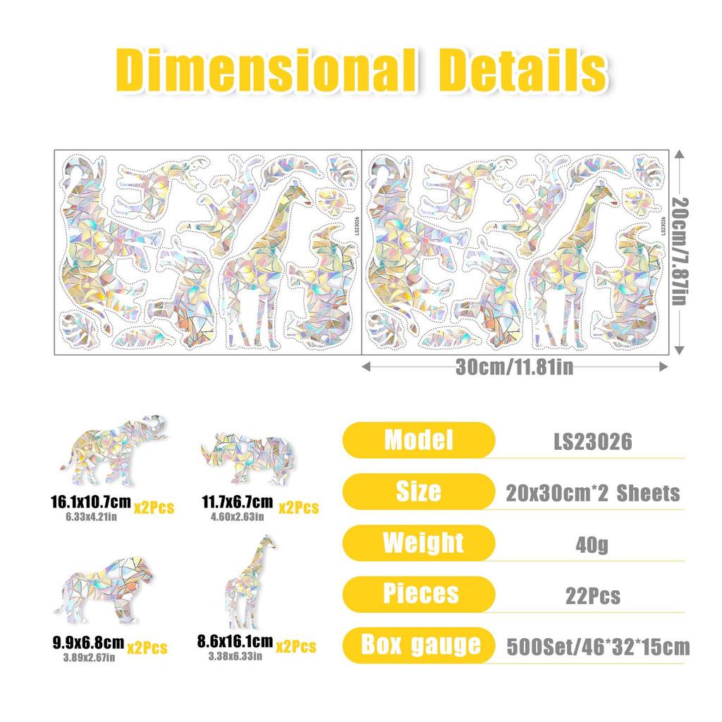 Colorful Rainbow Prism Butterfly Window Cling: Electrostatic Glass Decor & Sun Catcher