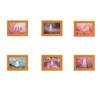 Halloween Wooden Magnetic Picture Frame Set 6 Pieces Vintage Style Refrigerator Magnets Decorative Wall Art Display Frames