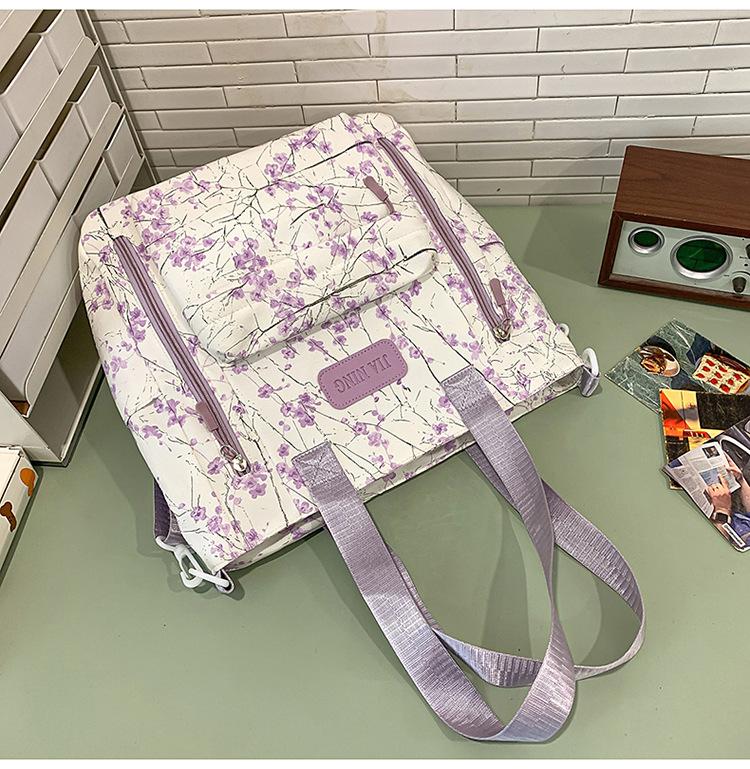 New Sweet Girl Backpack Waterproof Primary School Junior High School Student Schoolbag Printed Bamboo Literary Chinese Style Backpack