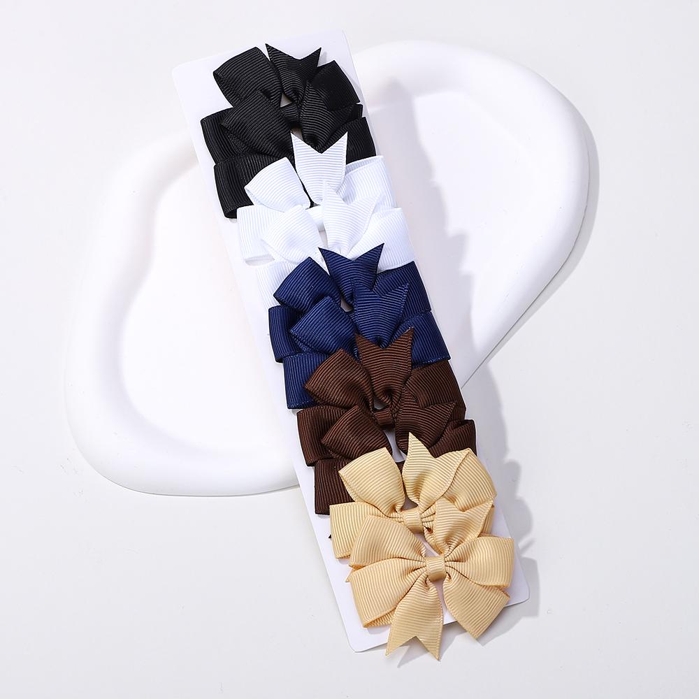 

10 шт./лот Заколки для волос с ленточными бантами для маленьких девочек, заколки-крокодильчики, милые заколки-гребешки, головные уборы, аксессуары для волос