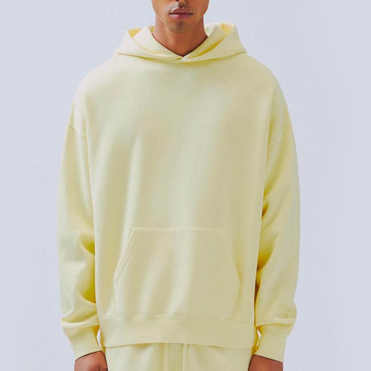 Fear of God Essentials FW19 Pullover Hoodie Unisex Hoodies Yellow 0192250500095070