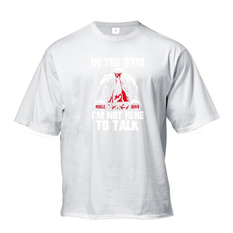 

Muscleguys, летняя мужская новая молодежная белая повседневная футболка с короткими рукавами и круглым вырезом, свободный мужской топ, модный бутик XXL белый