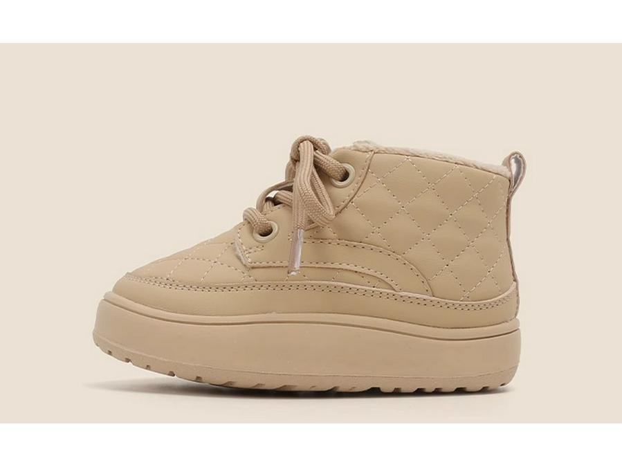 Boys' Ankle Boots: Soft Sole Toddler Shoes, Plush Lined for Autumn/Winter. Warm Cotton Snow Boots for Infants & Little Kids.