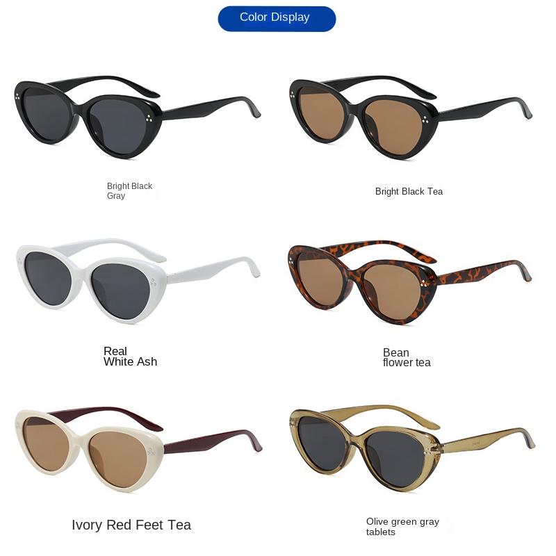 Vintage Cat Eye Sunglasses Women Men Retro Trend UV400 Luxury Fashion Sun Glasses for Party Driving Travel