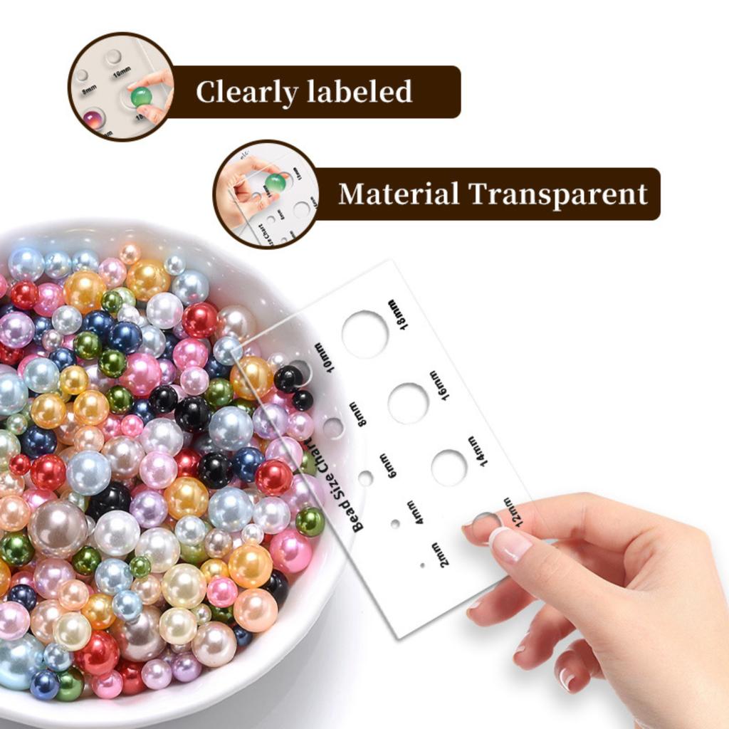 Kralenmaatmeter Transparant Acryl Sieraden Meetliniaal Met Nauwkeurige Schaal