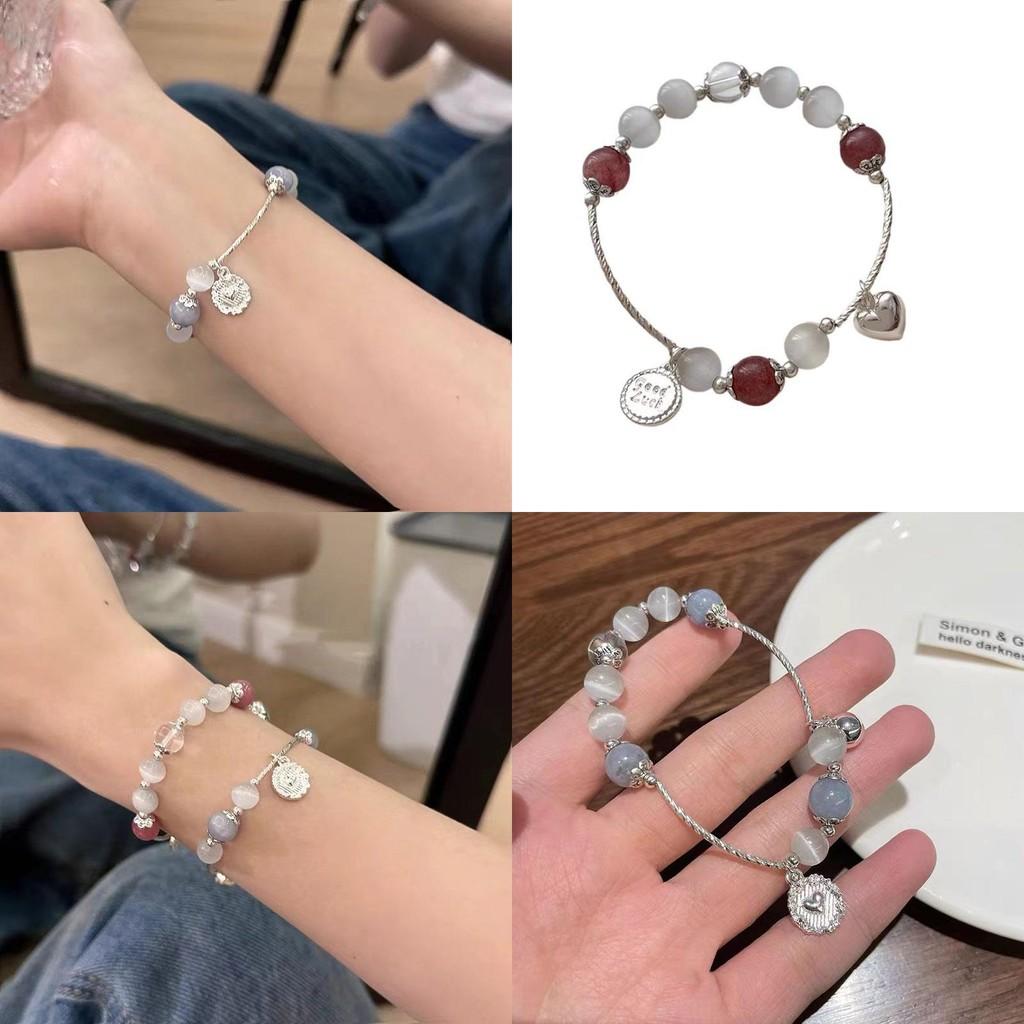 Exquisite New Chinese Heart Bracelet For Women Cat Eye Stone Charm