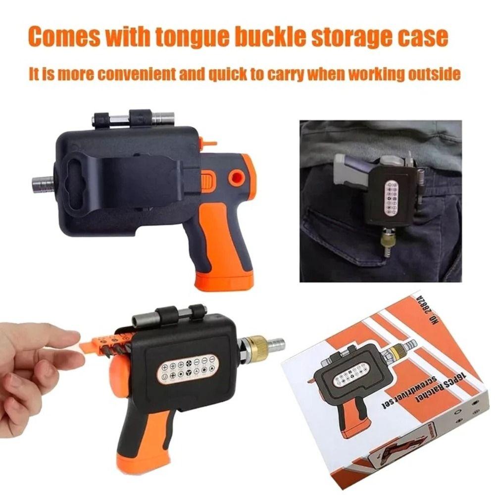 Replaceable Bits Ratchet Screwdriver Set Ratchet Mechanism Pistol Grip Screwdriver Repair Tasks