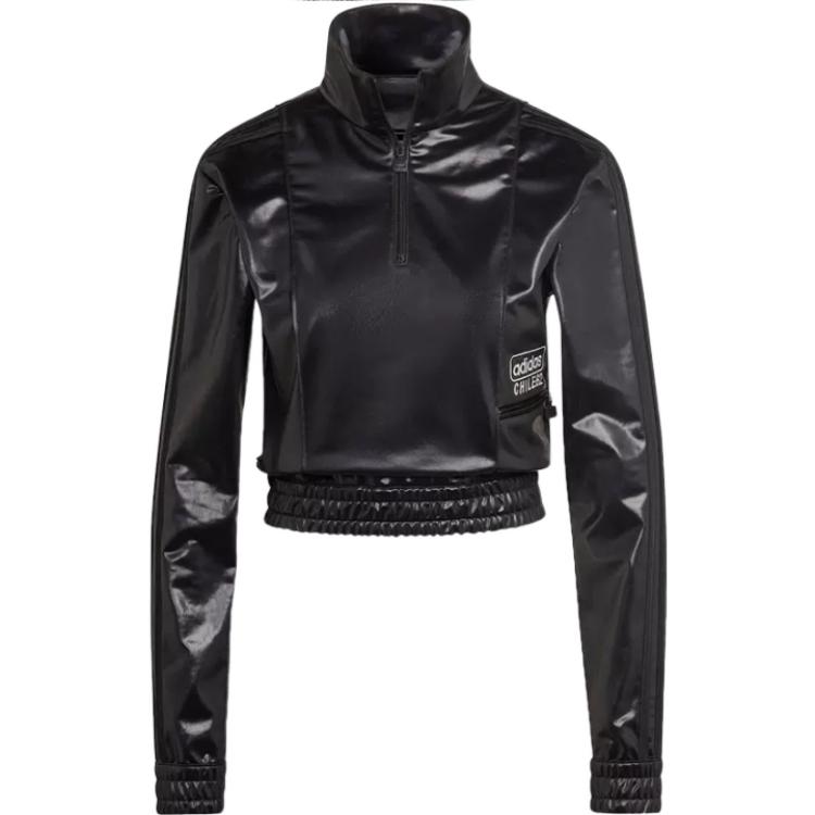 Adidas Originals Leather Jacket Women s Blue HK7245 J/S