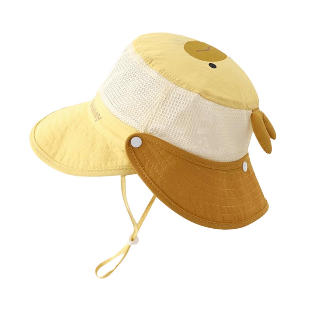Mesh Summer Kid Sunhat Quick-dry Children's Fisherman Hat Cute Cartoon Animal Bucket Hat  Boy