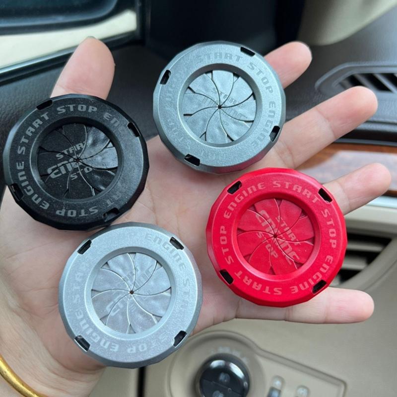 Upgrades Car Engine Start Stop Button Rings ABS Switch Protector Cover for Enhances Safety In Schools Offices & Family