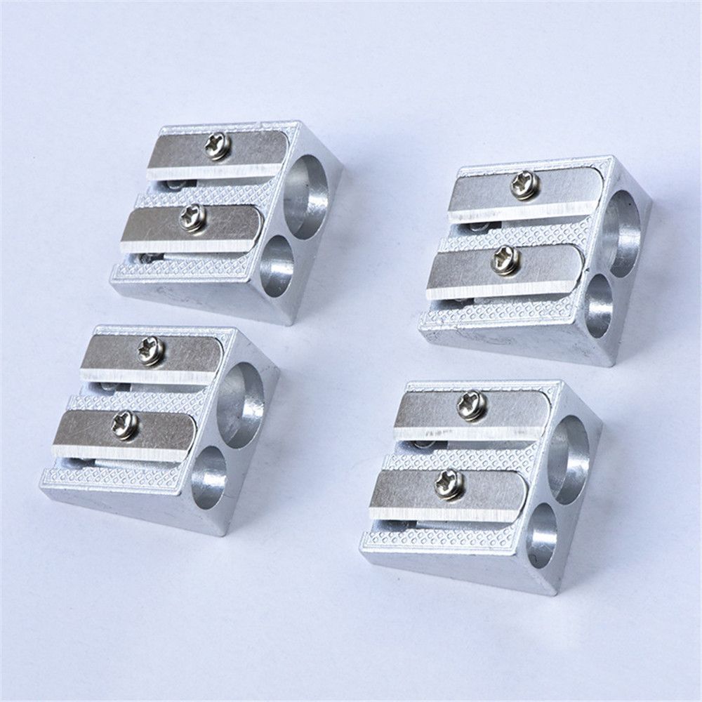 Two Hole Metal Pencil Sharpener Pens Cutter Tool Double Hole Pencil Sharpener Office Sharpener
