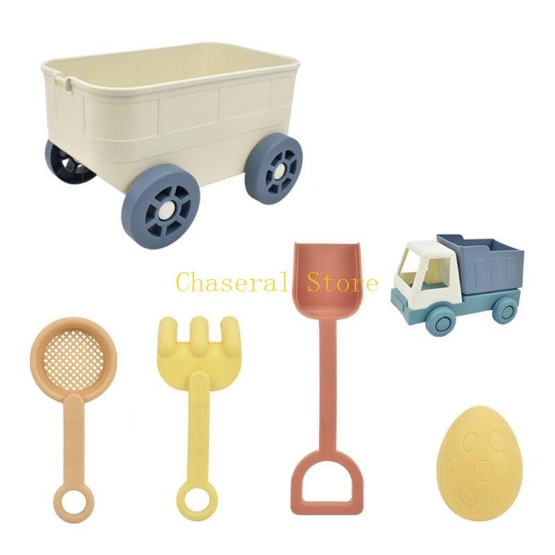 E7Ce Children'S 6/8 Pieces Sand And Water Play Set Digging Sand Beach Toy Set For Ages 3+ Fun Game
