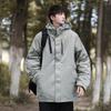 Army green outdoor jacket men's three-in-one removable autumn and winter windproof waterproof three-proof jacket