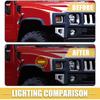 LED Side Marker Light 25952319 Front Turn Signal Lights Fender Sidemarker Lamps for Hummer H2 2003-2009 Black Lens Amber LED Light 1 Pair