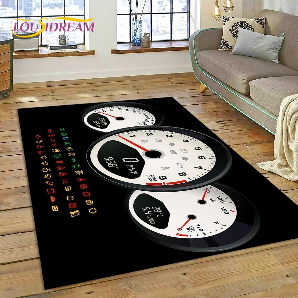 

Приладова панель гоночного автомобіля Екран керування машиною Килимок для домашнього декору вітальні, спальні, нековзка прикраса для дивана. 40x60cm( 15x23in )