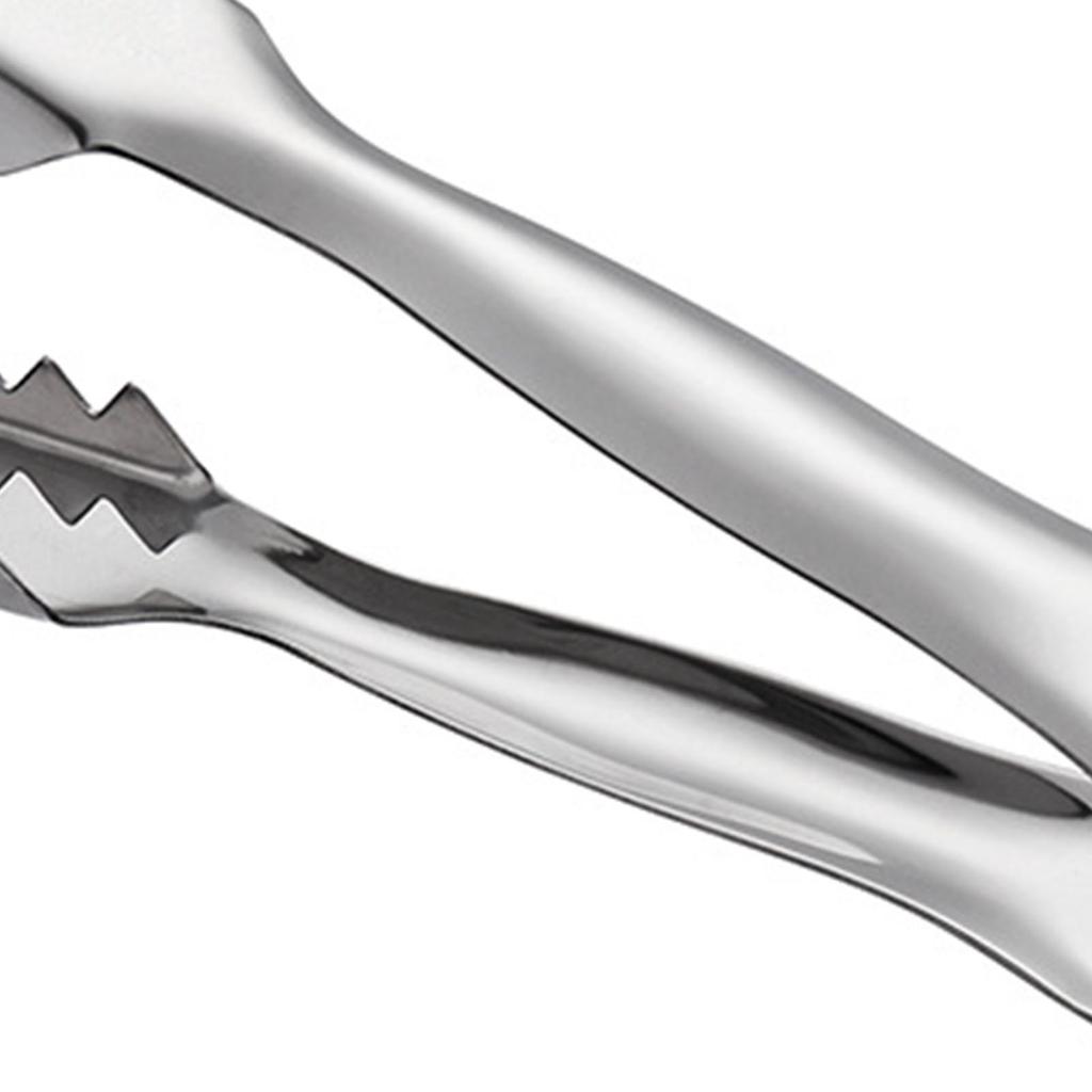 Ice Cube Tongs Stainless Steel Ice Tongs KTV Bar Cocktail Tools with Serrated for Ice Cube Tongs Cocktails Whiskeys