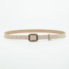 Cintura Sottile Decorativa Quadrata Dorata Retro per Vita con Abito Cintura Donna