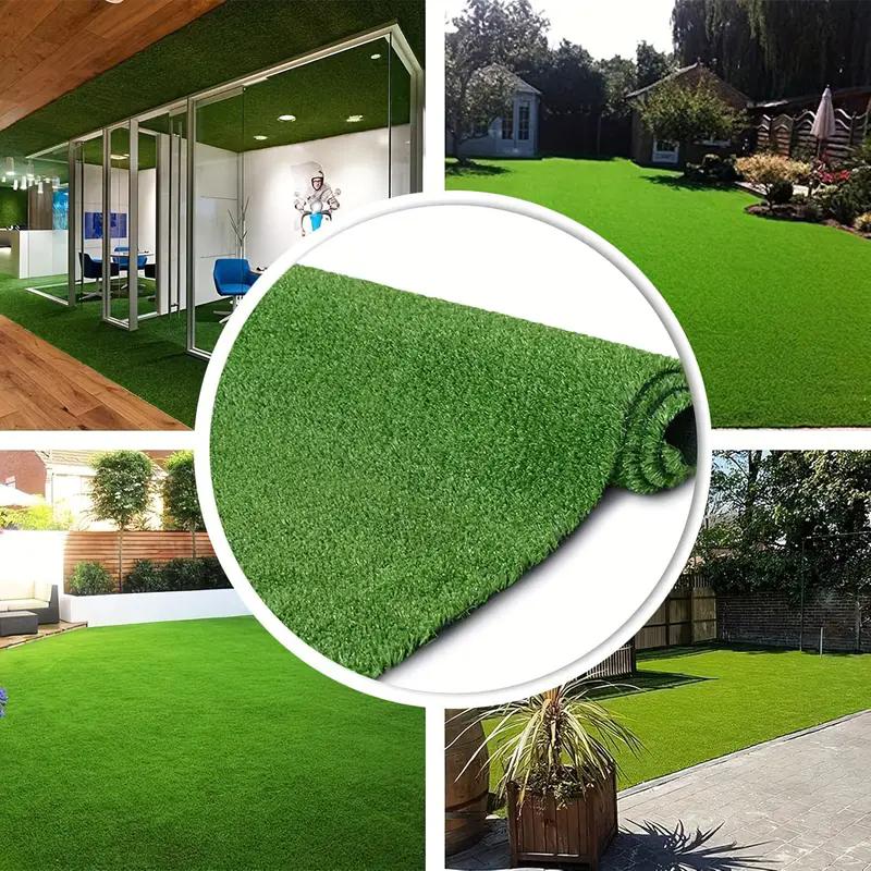 Artificial Grass Rug Fake Faux Turf Grasses, 0.7" Indoor Garden Lawn Landscape Balcony Synthetic Grass Mat